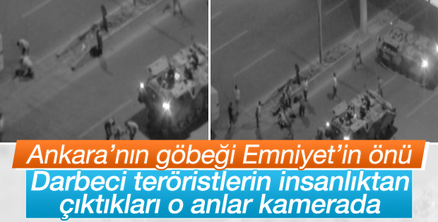 Darbecilerin Ankara Emniyeti önünde sivilleri vurduğu an