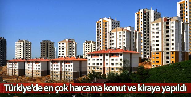 Türkiye'de en çok harcama konut ve kiraya yapıldı