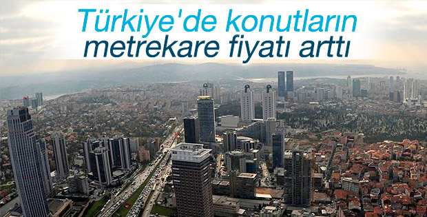 Türkiye'de konutların metrekare fiyatı arttı