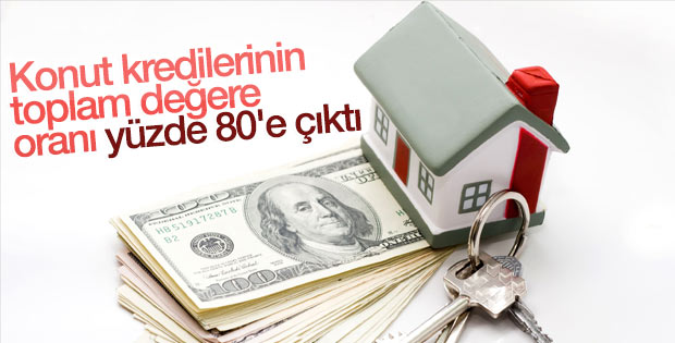 Konut kredilerinin toplam değere oranı yüzde 80'e çıktı