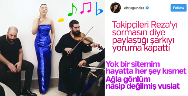 'İçimden geldi' diyen Ebru Gündeş şarkı paylaştı