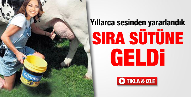 Ebru Gündeş'in yoğurt ve sütleri geliyor
