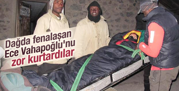 Ece Vahapoğlu zirvede fenalaştı