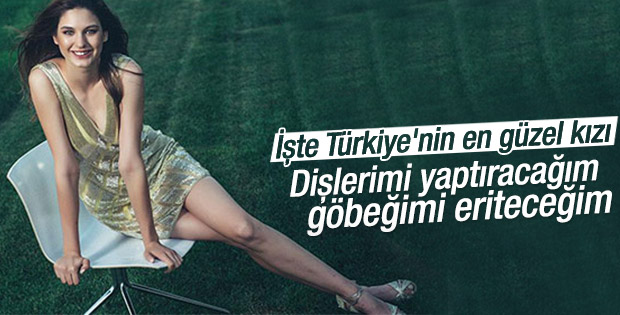 Türkiye güzeli Ecem Çırpan göbeğinden şikayetçi