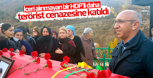 HDP'li vekil Alican Önlü terörist cenazesine katıldı