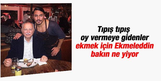Ekmeleddin İhsanoğlu Nusret'te görüntülendi