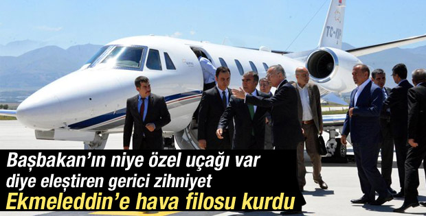Ekmeleddin İhsanoğlu'na jet ve helikopter kiraladılar