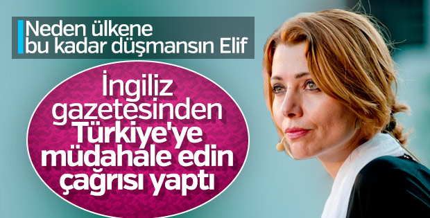 Elif Şafak, Türkiye'ye müdahale edilmesini istedi