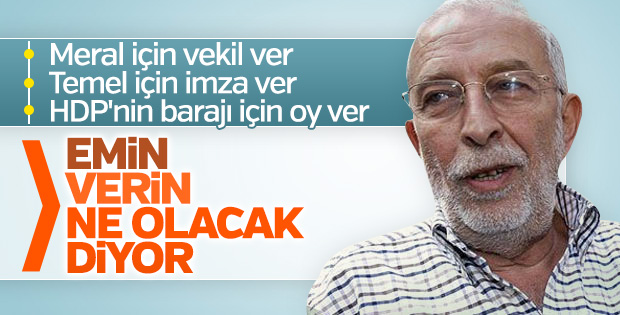 Emin Çölaşan HDP'nin barajı aşmasını istiyor