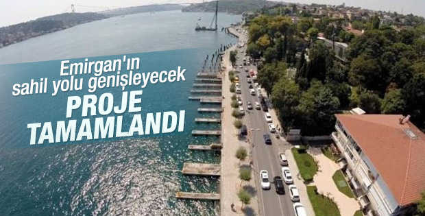 Emirgan sahil yolu genişletme projesi tamamlandı