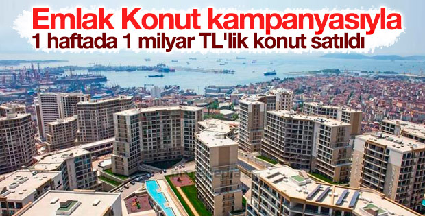 1 haftada 1 milyar TL'lik satış yapıldı