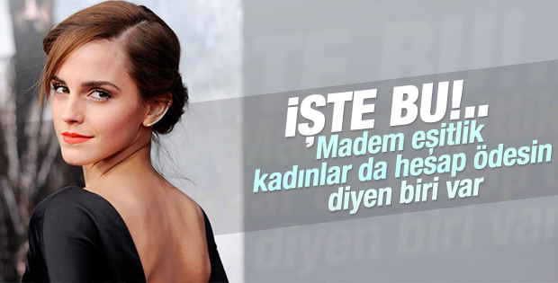 Emma Watson: Kadınlar da hesap ödesin