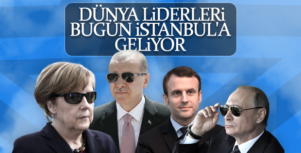 Putin, Merkel ve Macron geliyor