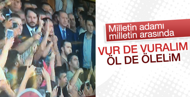 Cumhurbaşkanı Erdoğan halkın arasında