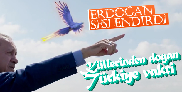 Erdoğan ve AK Parti'nin zümrüdüanka temalı reklamı
