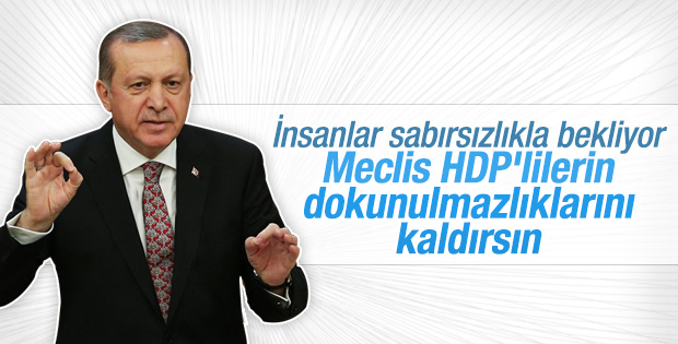 Cumhurbaşkanı Erdoğan: Dokunulmazlıklar kaldırılmalı