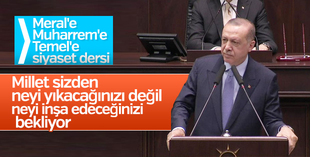 Cumhurbaşkanı Erdoğan muhalefete siyaset dersi verdi