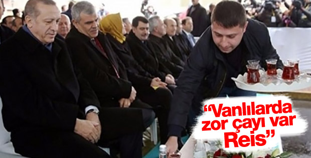 Cumhurbaşkanı Erdoğan'a çay sürprizi