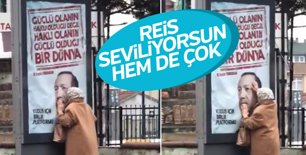 Yaşlı teyzenin Erdoğan sevgisi