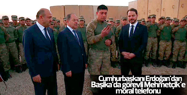 Cumhurbaşkanı Erdoğan Başika'daki askerlerle görüştü