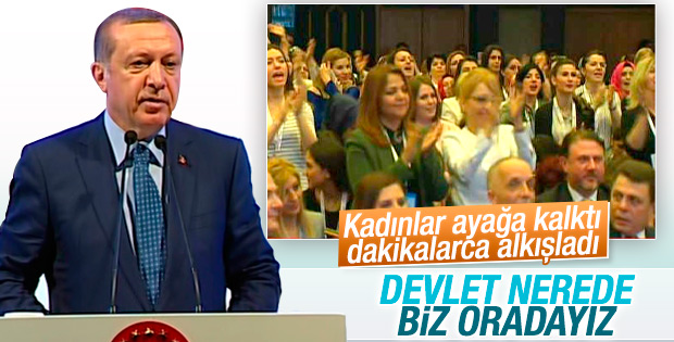 Cumhurbaşkanı Erdoğan Kadın İşçiler Kurultayı'nda