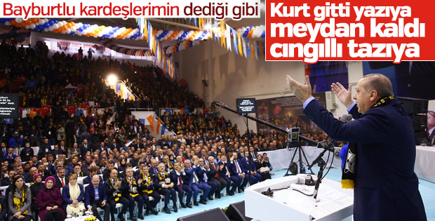 Cumhurbaşkanı Erdoğan Bayburt'ta konuştu