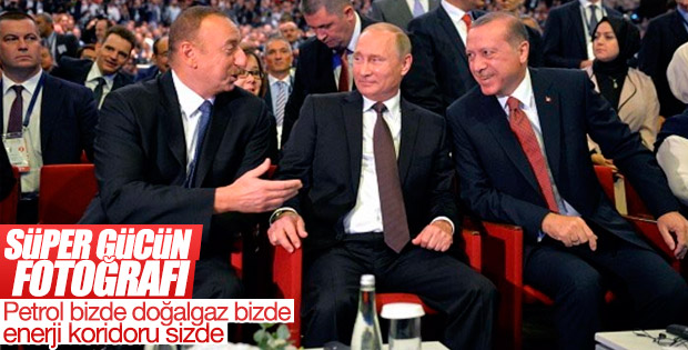 Erdoğan, Putin ve Aliyev İstanbul'da buluştu