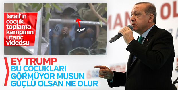 Erdoğan'dan Trump'a: Kafeslerdeki çocukları görmedin mi?