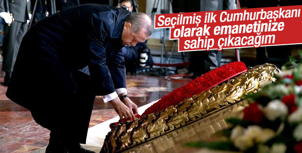 Cumhurbaşkanı Erdoğan Anıtkabir özel defterini imzaladı