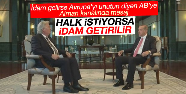 Cumhurbaşkanı Erdoğan ARD'ye konuştu