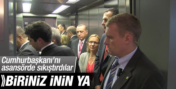 Asansör çalışmayınca Erdoğan korumaları uyardı