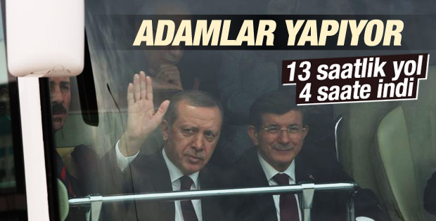 Davutoğlu ile Erdoğan İstanbul-Konya YHT açılışında