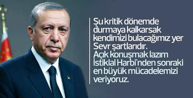 Erdoğan'dan mücadele vurgusu