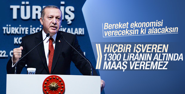 Cumhurbaşkanı Erdoğan'ın Türk-İş Genel Kurulu konuşması