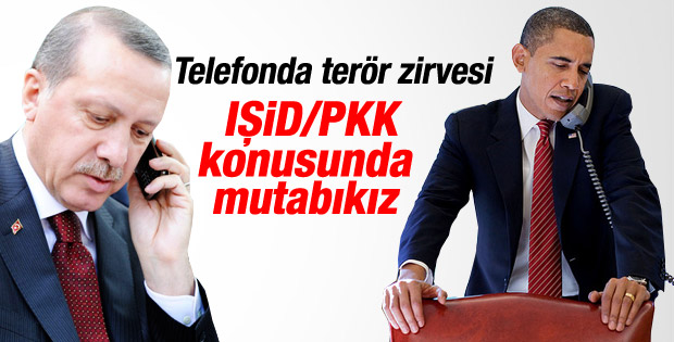 Obama ve Erdoğan telefonda görüştü