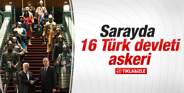 Erdoğan Mahmud Abbas'ı 16 Türk askeriyle karşıladı