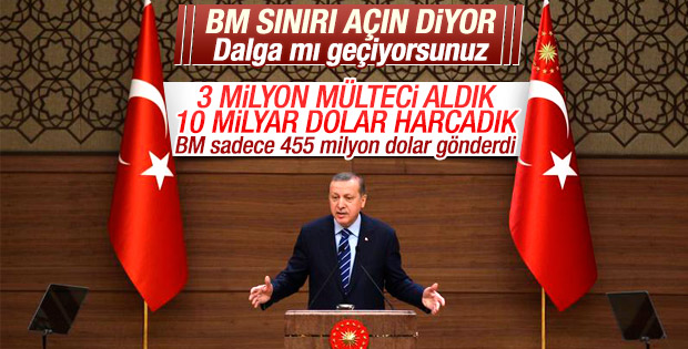 Cumhurbaşkanı Erdoğan'dan BM'ye tepki