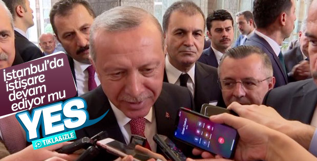 Başkan Erdoğan'ın muhabirle 'yes' diyaloğu
