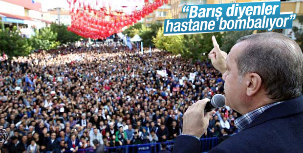Cumhurbaşkanı Erdoğan: Barış diyenler hastane bombalıyor