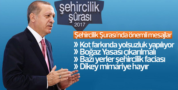 Cumhurbaşkanı Erdoğan Şehircilik Şurası'nda konuştu
