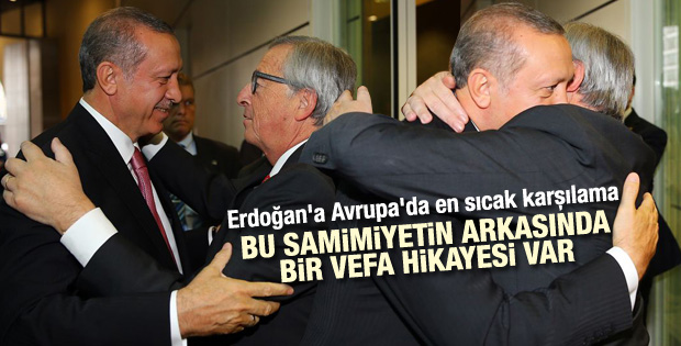 Brüksel'de samimi Erdoğan-Juncker buluşması