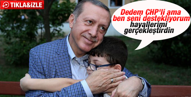 Küçük çocuğun Erdoğan sevgisi
