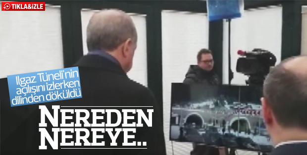 Erdoğan Ilgaz Tüneli açılışını böyle izledi