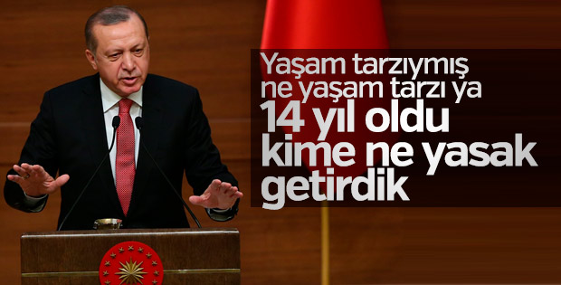 Erdoğan'dan yaşam tarzı kısıtlanıyor diyenlere sert yanıt