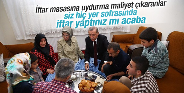 Cumhurbaşkanı Erdoğan işçi ailesiyle iftar yaptı 