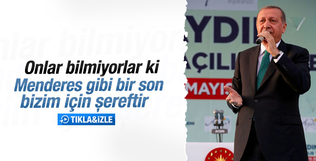 Cumhurbaşkanı Erdoğan'ın Aydın konuşması