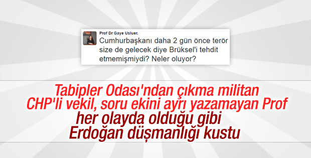 CHP'li vekil Belçika'daki patlama için Erdoğan'ı suçladı