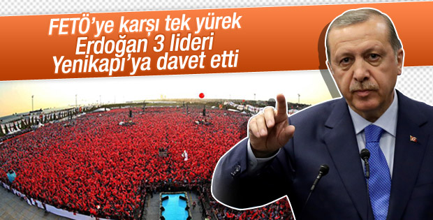 Erdoğan'dan parti liderlerine Yenikapı daveti