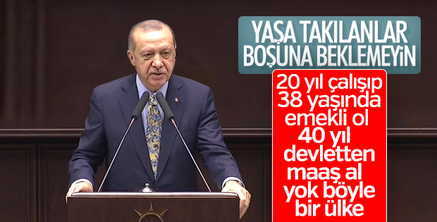 Başkan Erdoğan'dan erken emeklilik açıklaması