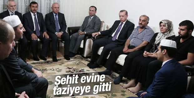 Cumhurbaşkanı Erdoğan şehit ailesini ziyaret etti